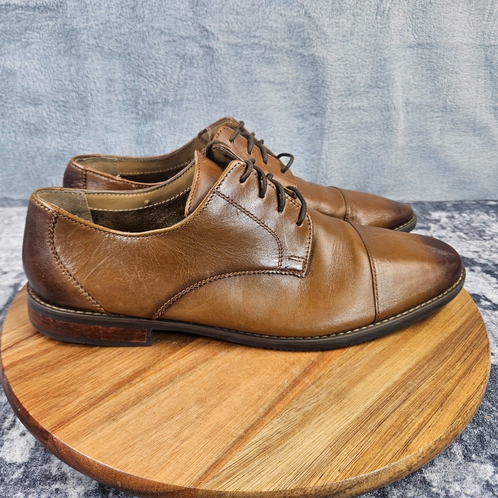 Florsheim Matera Dress Shoes Men's 9.5 D Brown Leather Cap Toe Oxford 11840-221